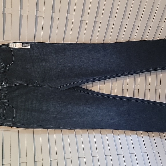 NWT Talbots‎ Dark Wash High Waist Straight Leg Slimming Jeans Size 12 - Picture 1 of 5